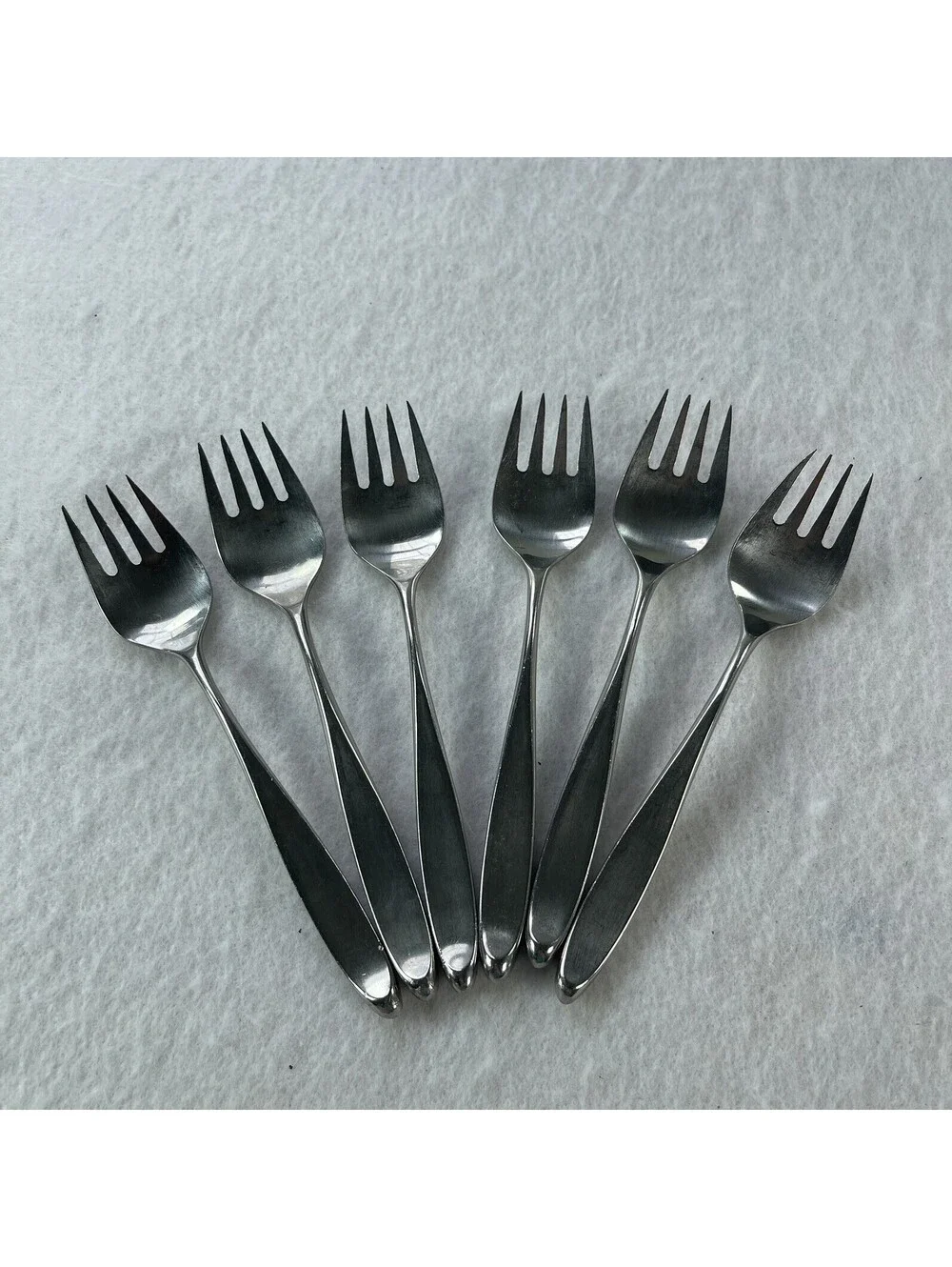 Lauffer Norway Salad Fork Set of 6 Stainless 6 1/8
